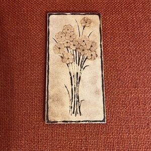 Vintage Italian Decorative Floral Tile